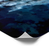 激しい海の打ち砕き |横長 ポスター (角)