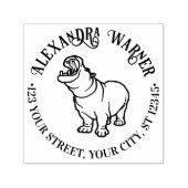 激しい海馬#2ラインアート名リターンアドレス セルフインキングスタンプ (デザイン)