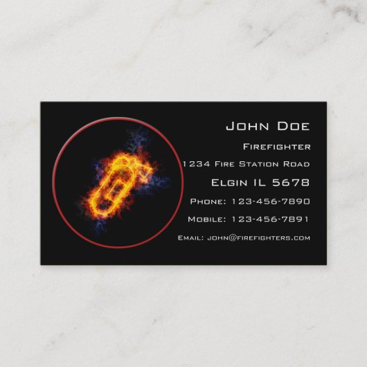 激しい消火器 名刺 (正面)