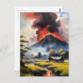 激しい火山灰によって打ち砕かれた静けさ ポストカード (正面/裏面)
