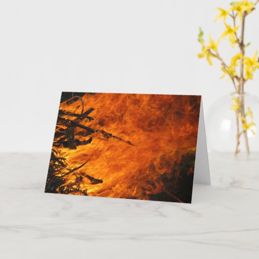 激しい火 カード (黄色い花)