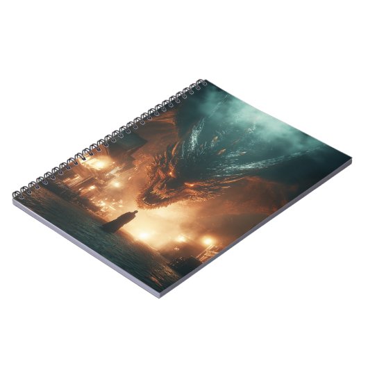 激しい炎怒黒古代ドラゴン ノートブック (左側)