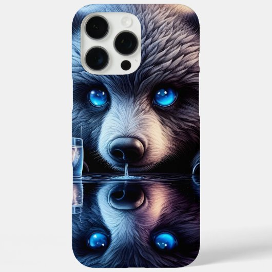 激しい熊の目の下で静かな熊 Case-Mate iPhoneケース (裏面)