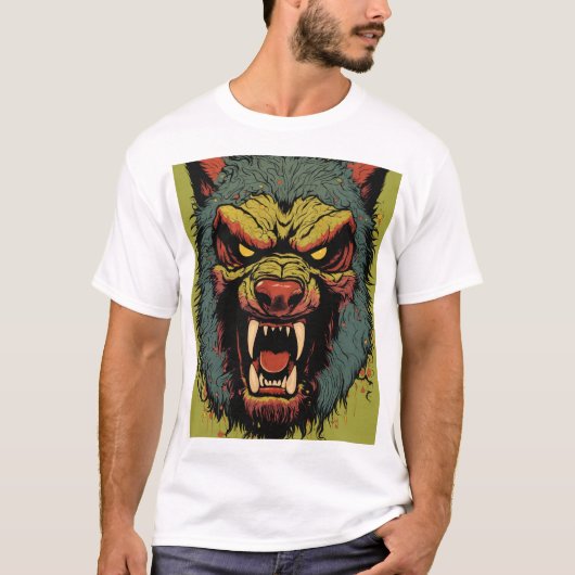 激しい狼の怒り Tシャツ (正面)