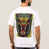 激しい狼の怒り Tシャツ (裏面)