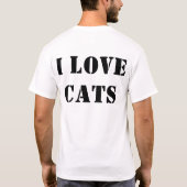 激しい猫の顔Tシャツ - 大胆で遊び心のあるデザイン Tシャツ (裏面)