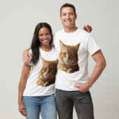 激しい猫の顔Tシャツ - 大胆で遊び心のあるデザイン Tシャツ (ユニセックス)