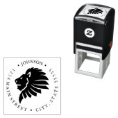 激しい獅子返しラベル セルフインキングスタンプ (インサイチュ)