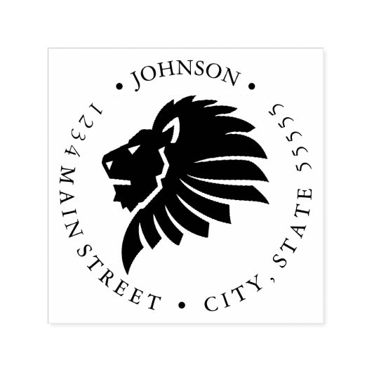 激しい獅子返しラベル セルフインキングスタンプ (デザイン)