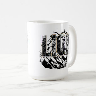 激しい獅子 コーヒーマグカップ