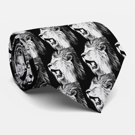 激しい獅子 ネクタイ (ロール)