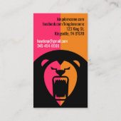 激しい獅子 名刺 (裏面)