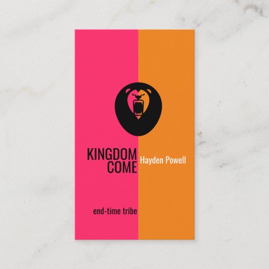 激しい獅子 名刺 (正面)