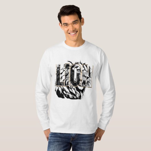 激しい獅子 Tシャツ (正面フル)