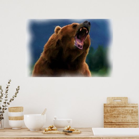 激しい白熊 ポスター (キッチン)