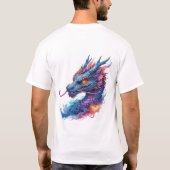 激しい目をしたドラゴンの頭 Tシャツ (裏面)