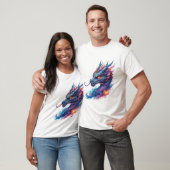激しい目をしたドラゴンの頭 Tシャツ (ユニセックス)