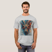 激しい目をしたドラゴンの頭 Tシャツ (正面フル)