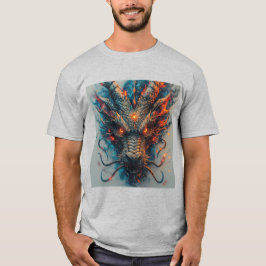 激しい目をしたドラゴンの頭 Tシャツ