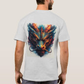激しい目をしたドラゴンの頭 Tシャツ (裏面)