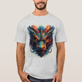 激しい目をしたドラゴンの頭 Tシャツ