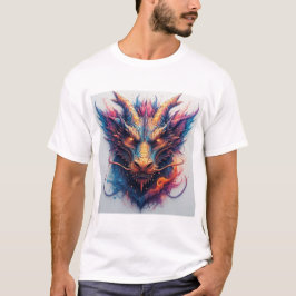 激しい目をしたドラゴンの頭 Tシャツ