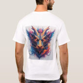 激しい目をしたドラゴンの頭 Tシャツ (裏面)