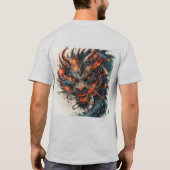 激しい目をしたドラゴンの頭 Tシャツ (裏面)