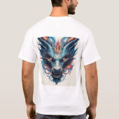 激しい目をしたドラゴンの頭 Tシャツ (裏面)