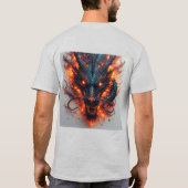 激しい目をしたドラゴンの頭 Tシャツ (裏面)