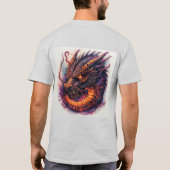 激しい目をしたドラゴンの頭 Tシャツ (裏面)