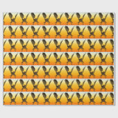 激しい空のドラゴン ラッピングペーパー (フラット)