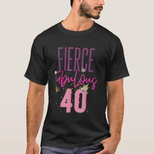 激しい素晴らしい40 40th誕生日シャツ女性ギフト tシャツ