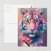 激しい美しいピンクタイガー ポストカード (正面/裏面)