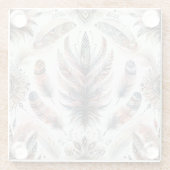 激しい羽毛 ガラスコースター (裏面)