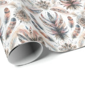 激しい羽毛 ラッピングペーパー (ロールコーナー)