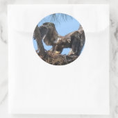 激しい若いイーグルのシール ラウンドシール (バッグ)