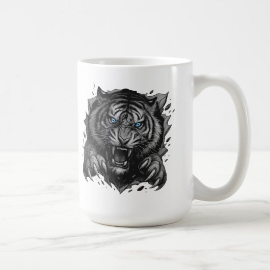 激しい虎の突破口はっきりした: & Wild コーヒーマグカップ (右)