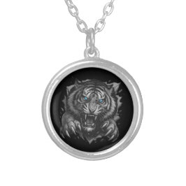 激しい虎の突破口はっきりした: & Wild シルバープレートネックレス