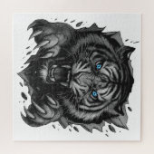 激しい虎の突破口はっきりした: & Wild ジグソーパズル (横)