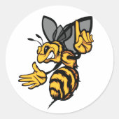 激しい蜂のシール ラウンドシール (正面)