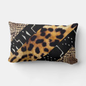 激しい調和：アフリカヒョウ&スナンケキンパター ランバークッション (裏面)