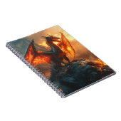 激しい赤い炎怒竜 ノートブック (右側)