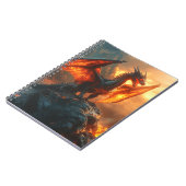 激しい赤い炎怒竜 ノートブック (左側)