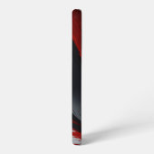 激しい赤と黒のブラシストロークアート SAMSUNG GALAXYケース (左側面)