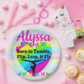 激しい転倒体操デザイン ペーパープレート (パーティー)