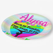 激しい転倒体操デザイン ペーパープレート (アングル)