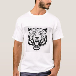 激しい轟音タイガー顔Tシャツデザイン- はっきりした Tr Tシャツ