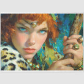 激しい部族の戦士の切り離し 薄葉紙 (正面)