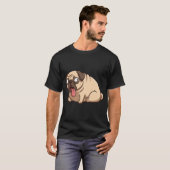 激しい重呼吸パグのミーム Tシャツ (正面フル)